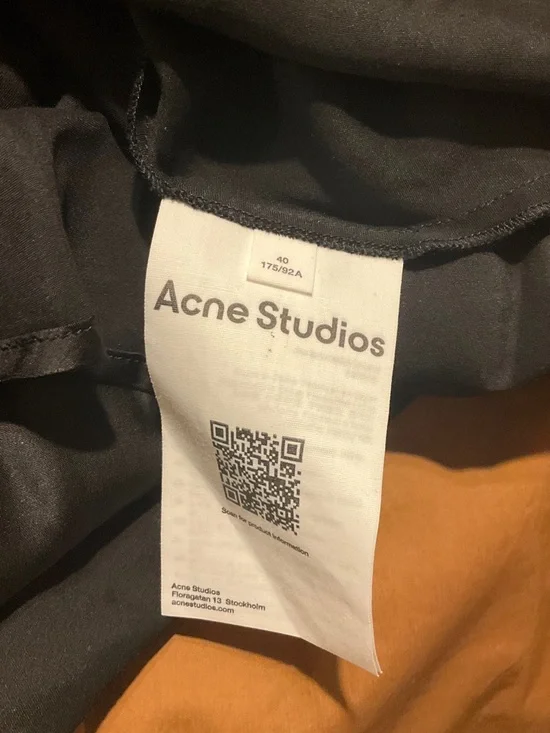 Acne Black Satin Midi Dress with Draped Scarf - Picture 9 of 10